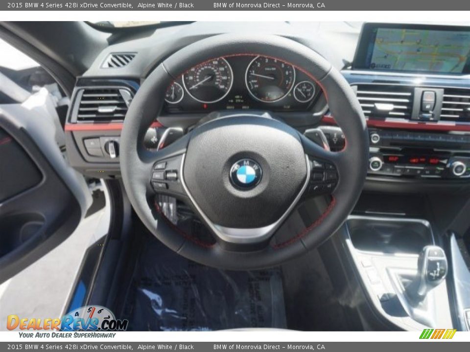 2015 BMW 4 Series 428i xDrive Convertible Alpine White / Black Photo #9
