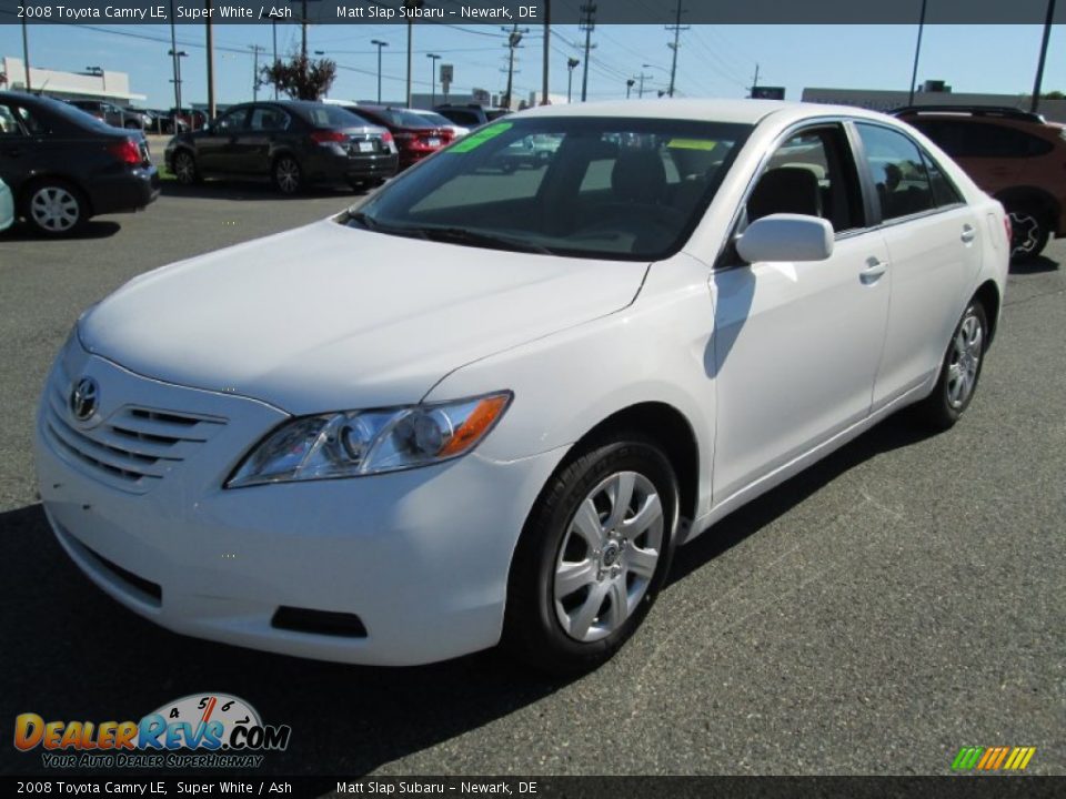 2008 Toyota Camry LE Super White / Ash Photo #2