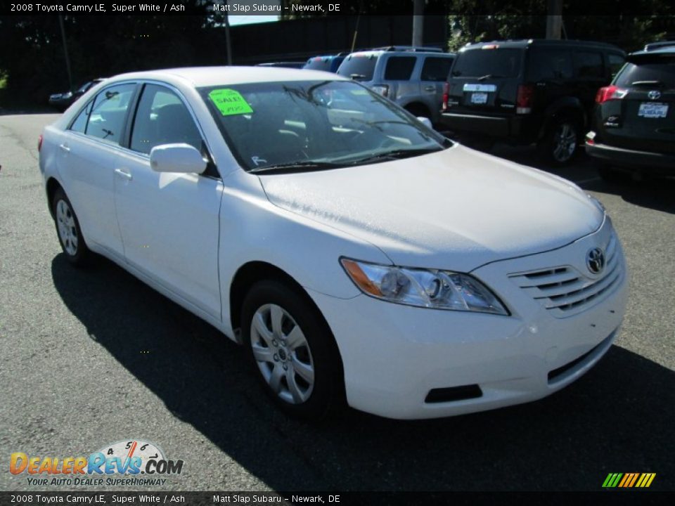 2008 Toyota Camry LE Super White / Ash Photo #4