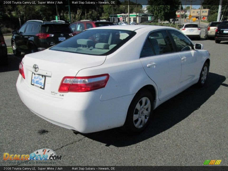 2008 Toyota Camry LE Super White / Ash Photo #6