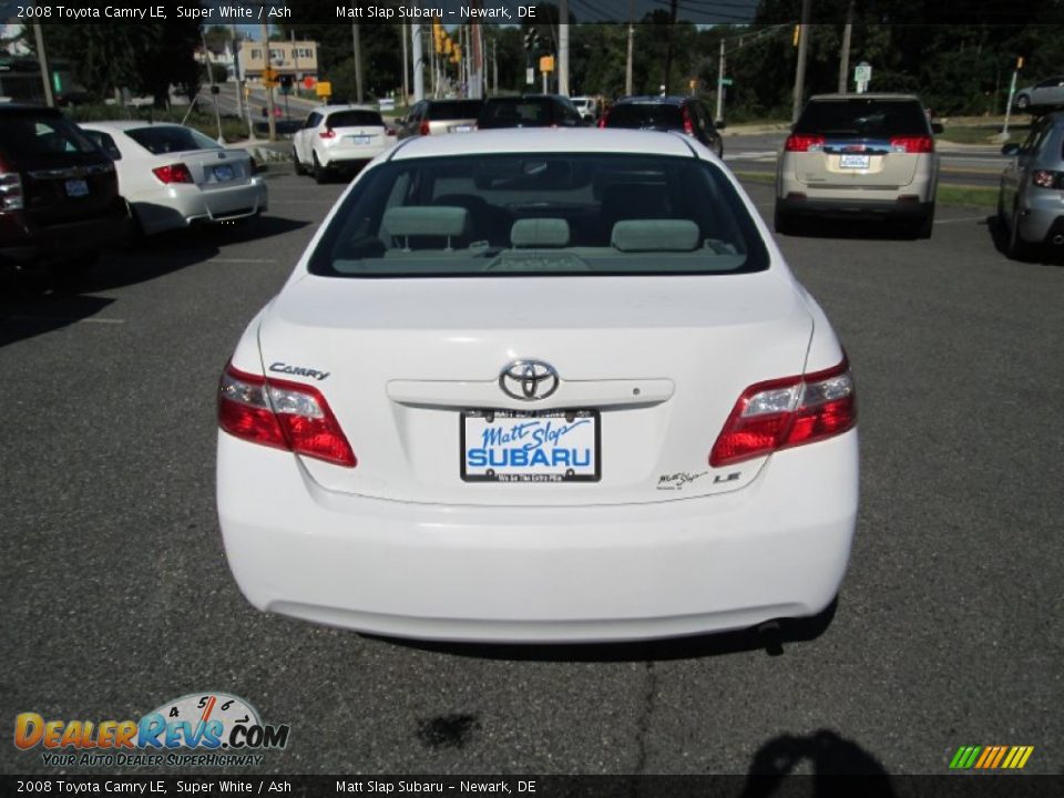 2008 Toyota Camry LE Super White / Ash Photo #7