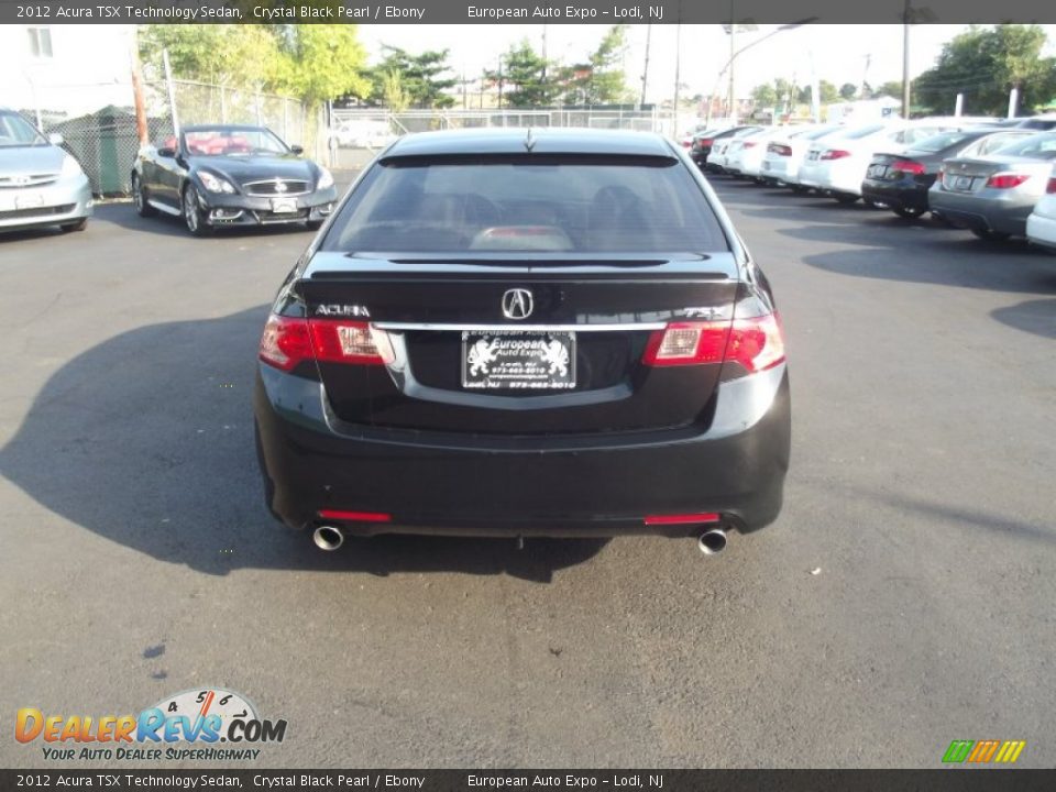 2012 Acura TSX Technology Sedan Crystal Black Pearl / Ebony Photo #5