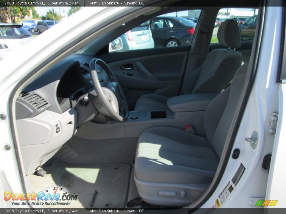 2008 Toyota Camry LE Super White / Ash Photo #11