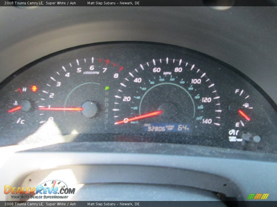 2008 Toyota Camry LE Super White / Ash Photo #26