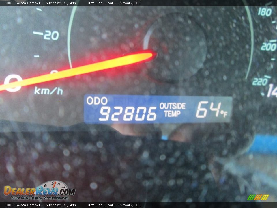 2008 Toyota Camry LE Super White / Ash Photo #27