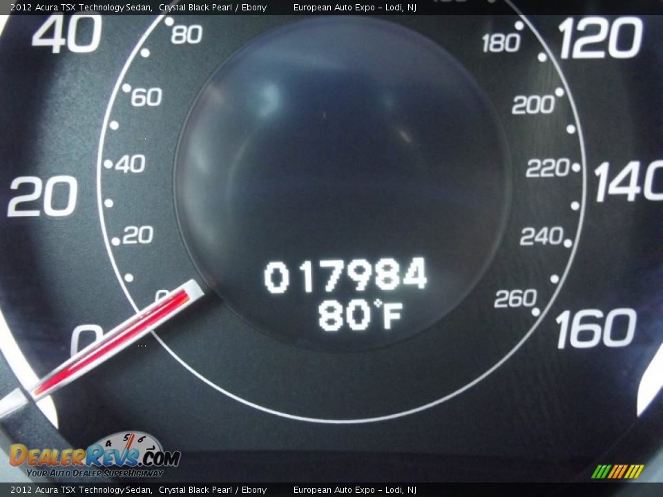 2012 Acura TSX Technology Sedan Crystal Black Pearl / Ebony Photo #23
