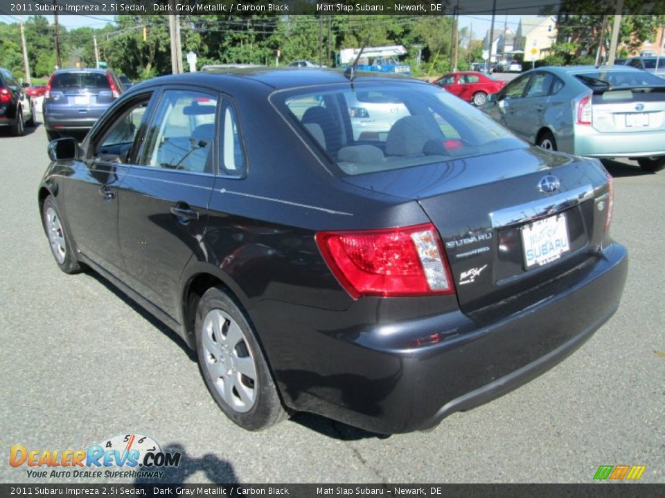 2011 Subaru Impreza 2.5i Sedan Dark Gray Metallic / Carbon Black Photo #8