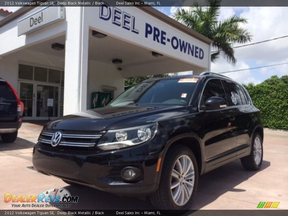 2012 Volkswagen Tiguan SE Deep Black Metallic / Black Photo #1