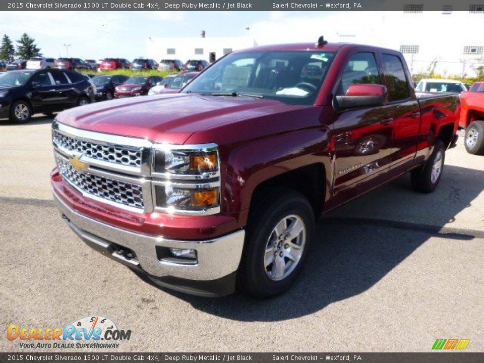 2015 Chevrolet Silverado 1500 LT Double Cab 4x4 Deep Ruby Metallic / Jet Black Photo #2
