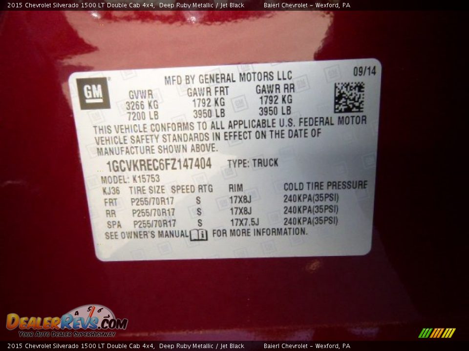 2015 Chevrolet Silverado 1500 LT Double Cab 4x4 Deep Ruby Metallic / Jet Black Photo #21