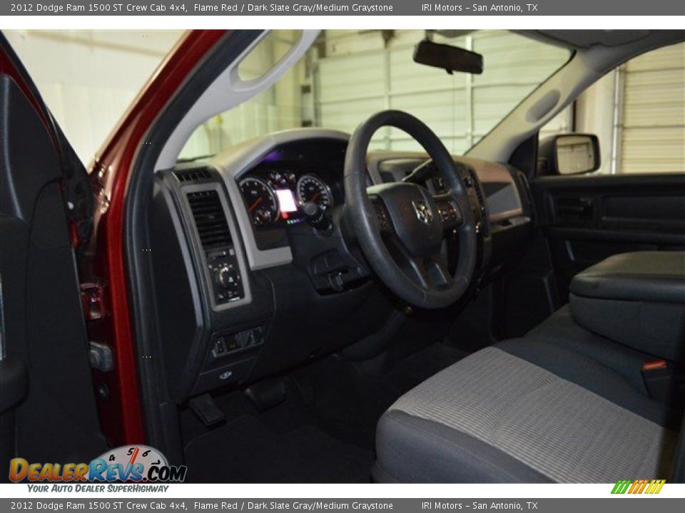 2012 Dodge Ram 1500 ST Crew Cab 4x4 Flame Red / Dark Slate Gray/Medium Graystone Photo #9