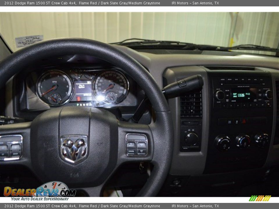 2012 Dodge Ram 1500 ST Crew Cab 4x4 Flame Red / Dark Slate Gray/Medium Graystone Photo #12