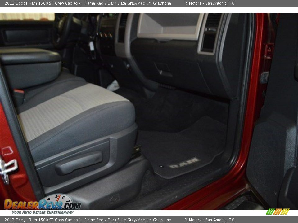 2012 Dodge Ram 1500 ST Crew Cab 4x4 Flame Red / Dark Slate Gray/Medium Graystone Photo #17