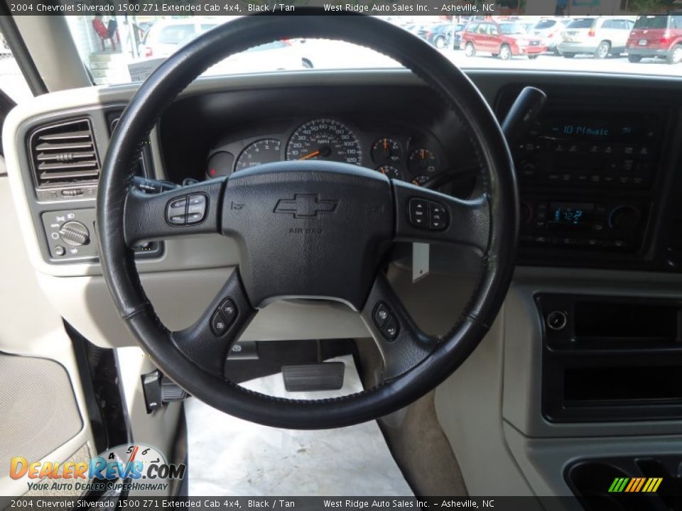 2004 Chevrolet Silverado 1500 Z71 Extended Cab 4x4 Black / Tan Photo #14