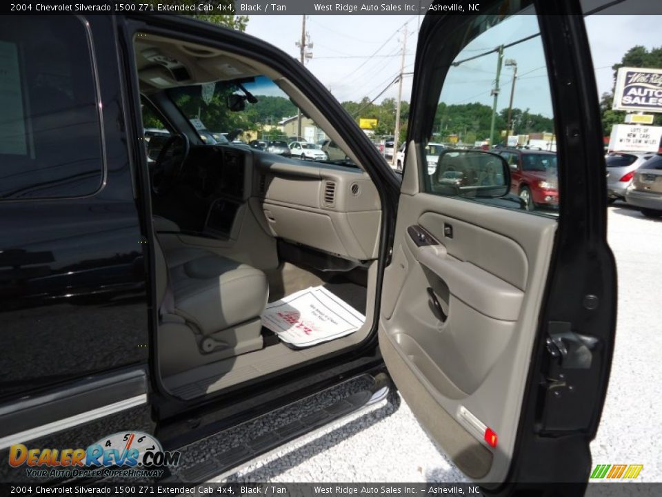 2004 Chevrolet Silverado 1500 Z71 Extended Cab 4x4 Black / Tan Photo #21