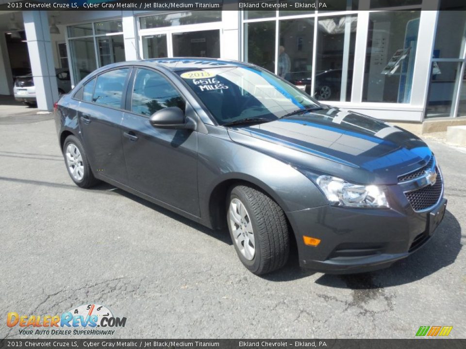2013 Chevrolet Cruze LS Cyber Gray Metallic / Jet Black/Medium Titanium Photo #3
