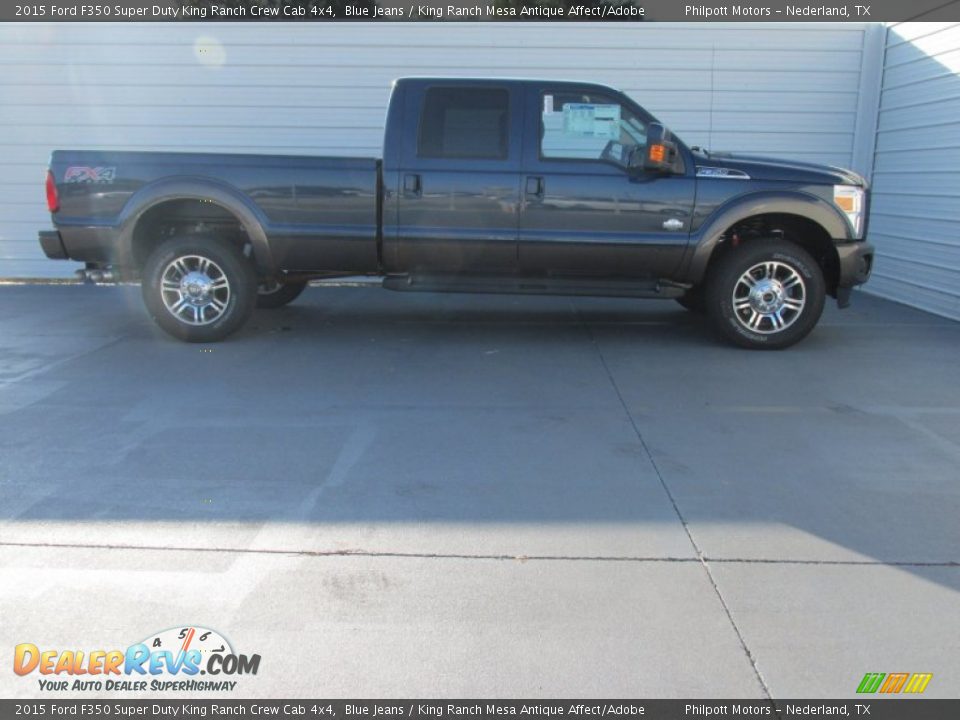 2015 Ford F350 Super Duty King Ranch Crew Cab 4x4 Blue Jeans / King Ranch Mesa Antique Affect/Adobe Photo #3
