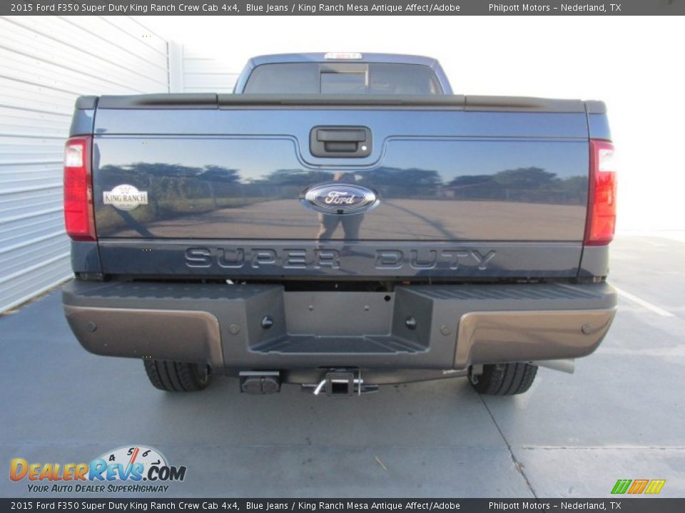 2015 Ford F350 Super Duty King Ranch Crew Cab 4x4 Blue Jeans / King Ranch Mesa Antique Affect/Adobe Photo #5