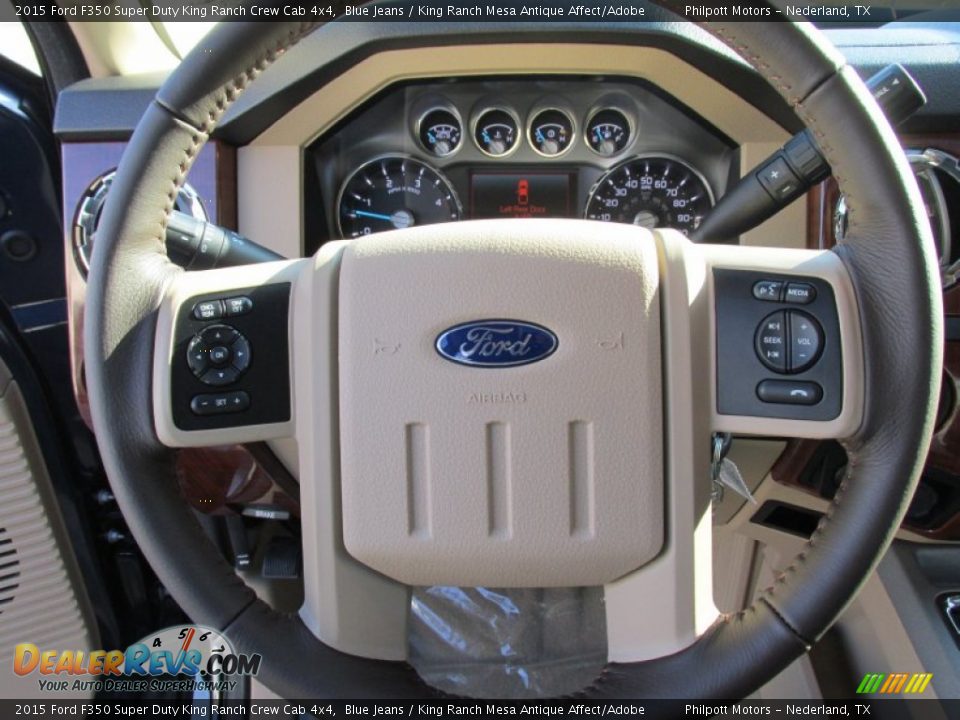 2015 Ford F350 Super Duty King Ranch Crew Cab 4x4 Blue Jeans / King Ranch Mesa Antique Affect/Adobe Photo #36