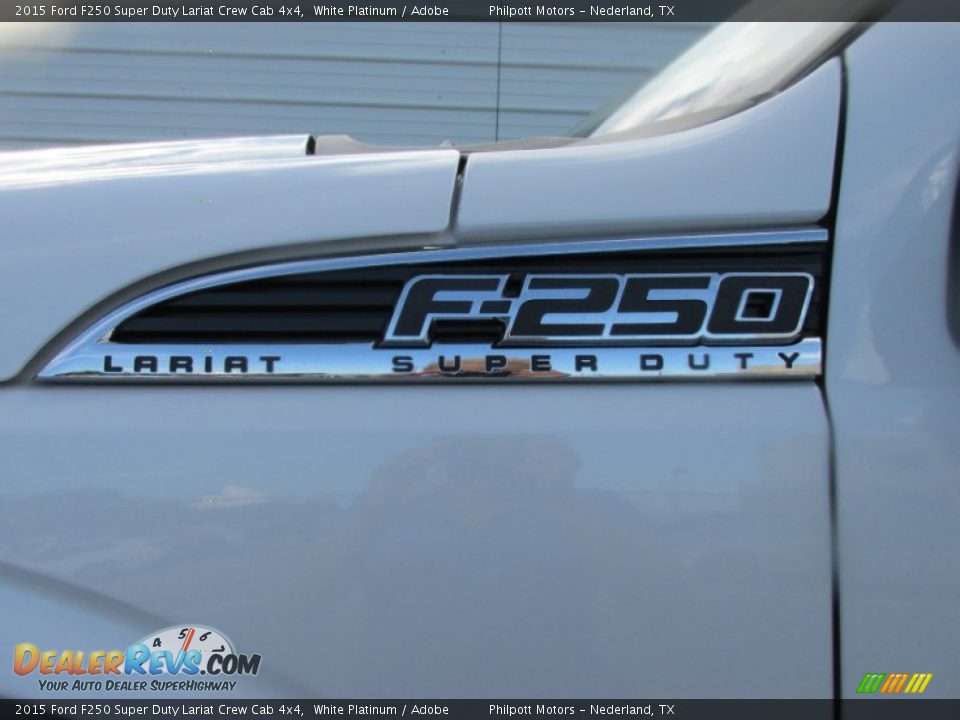2015 Ford F250 Super Duty Lariat Crew Cab 4x4 White Platinum / Adobe Photo #14