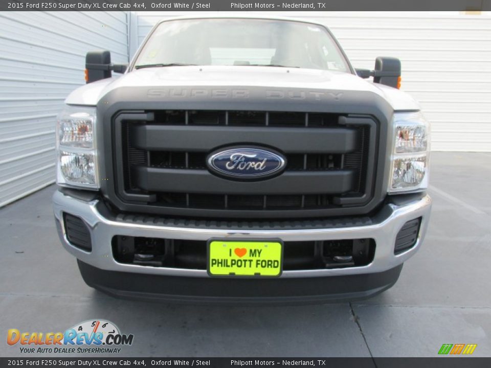 2015 Ford F250 Super Duty XL Crew Cab 4x4 Oxford White / Steel Photo #8