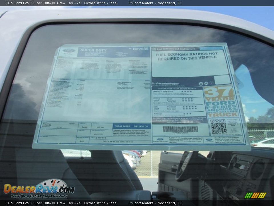 2015 Ford F250 Super Duty XL Crew Cab 4x4 Oxford White / Steel Photo #36