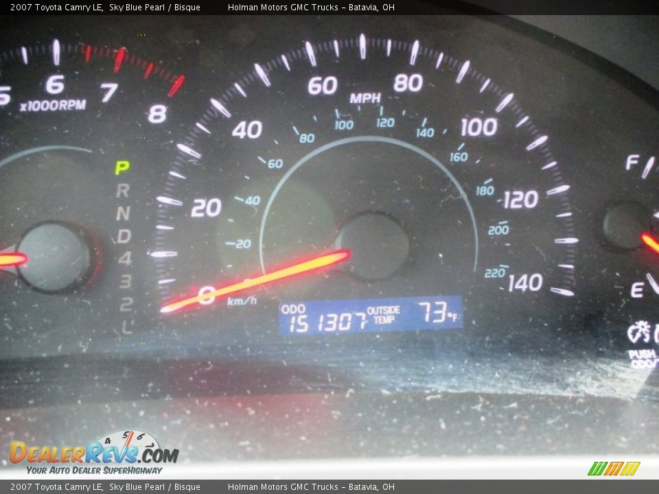 2007 Toyota Camry LE Sky Blue Pearl / Bisque Photo #14