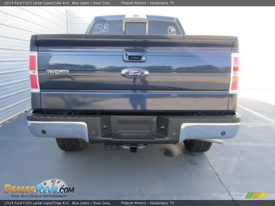 2014 Ford F150 Lariat SuperCrew 4x4 Blue Jeans / Steel Grey Photo #5