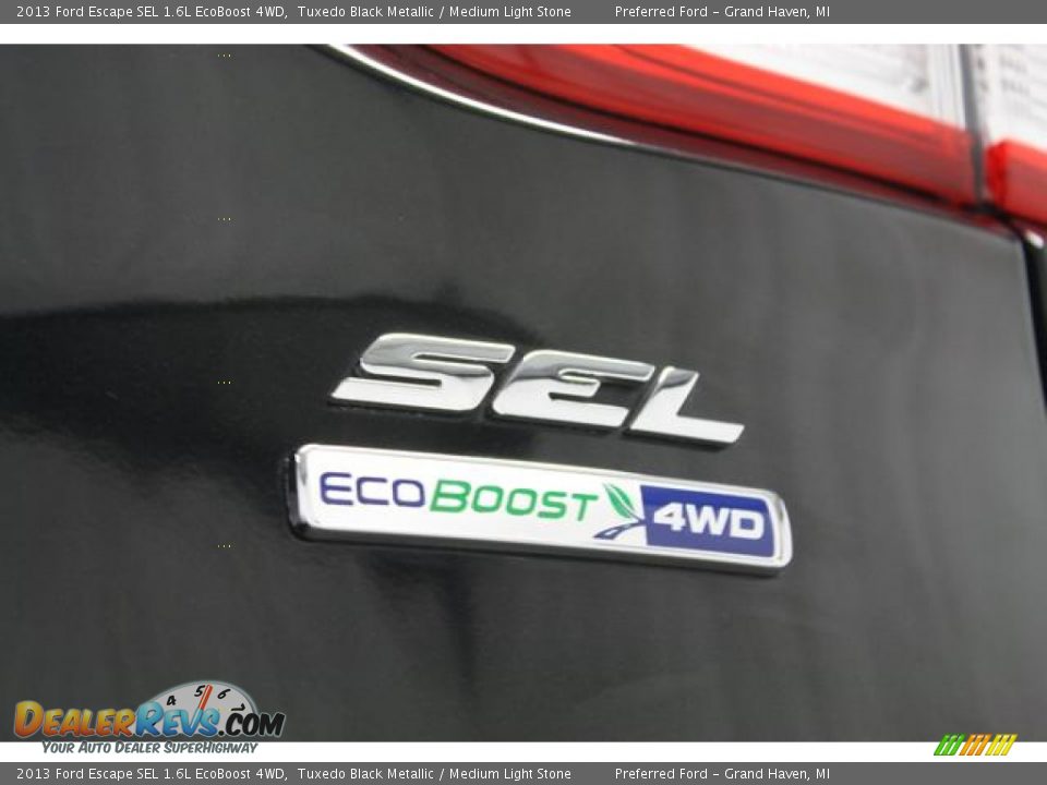 2013 Ford Escape SEL 1.6L EcoBoost 4WD Tuxedo Black Metallic / Medium Light Stone Photo #11