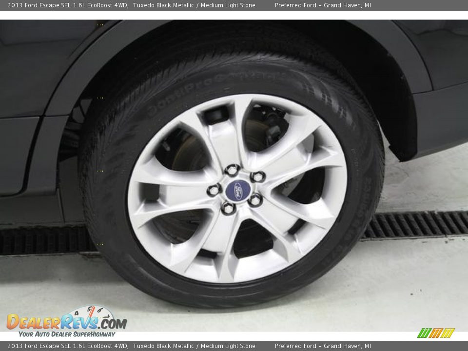 2013 Ford Escape SEL 1.6L EcoBoost 4WD Tuxedo Black Metallic / Medium Light Stone Photo #18