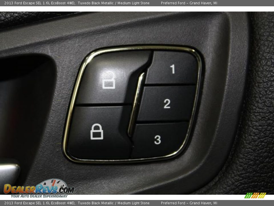 2013 Ford Escape SEL 1.6L EcoBoost 4WD Tuxedo Black Metallic / Medium Light Stone Photo #33