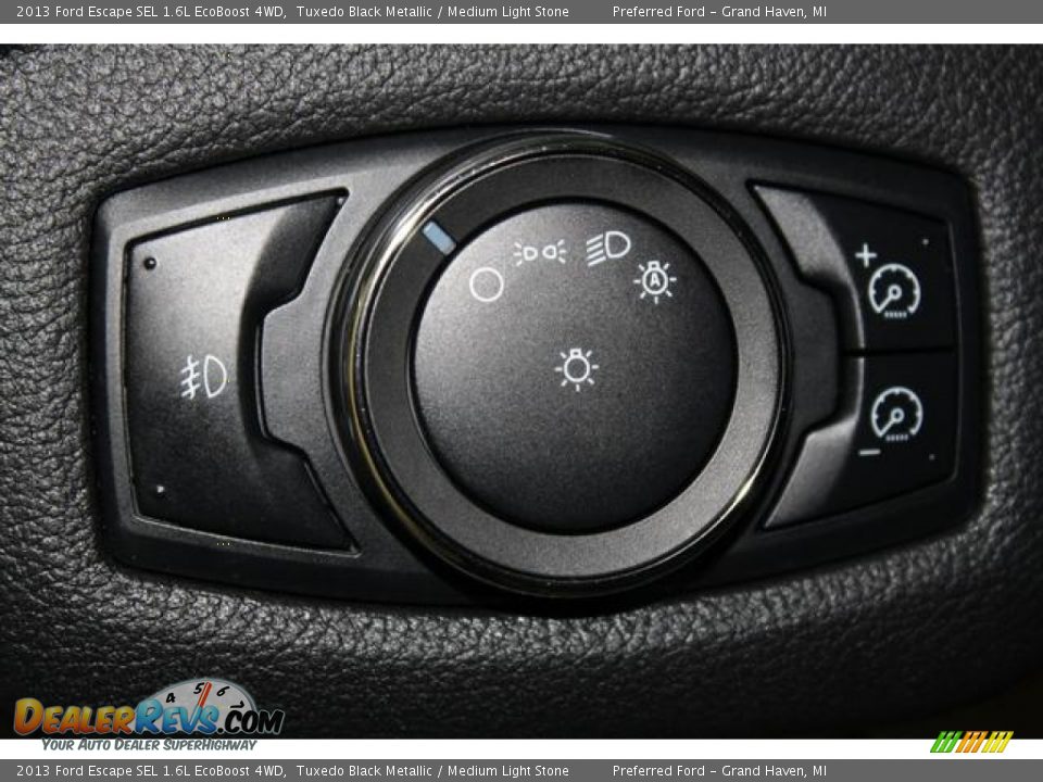 2013 Ford Escape SEL 1.6L EcoBoost 4WD Tuxedo Black Metallic / Medium Light Stone Photo #35
