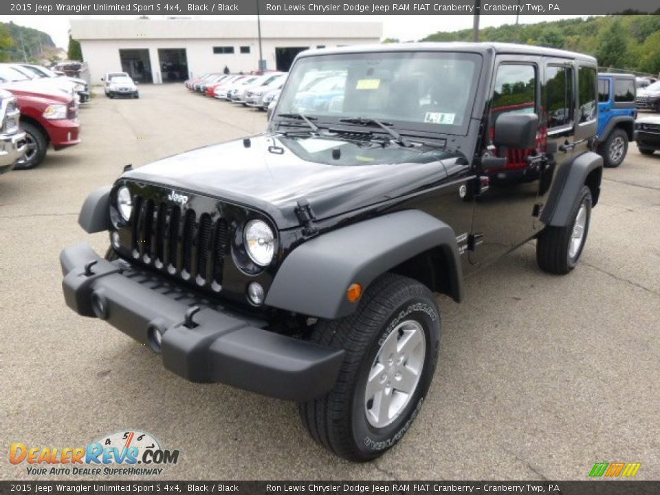 2015 Jeep Wrangler Unlimited Sport S 4x4 Black / Black Photo #3