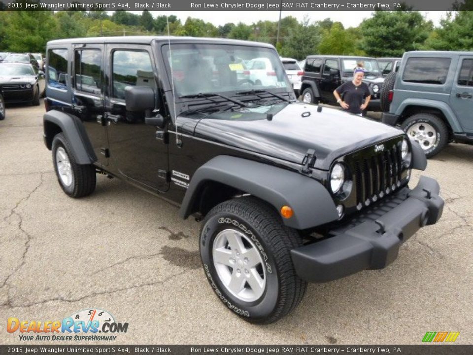 2015 Jeep Wrangler Unlimited Sport S 4x4 Black / Black Photo #5