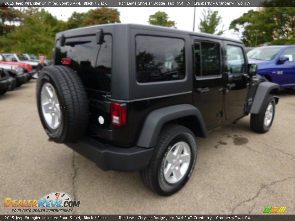 2015 Jeep Wrangler Unlimited Sport S 4x4 Black / Black Photo #7