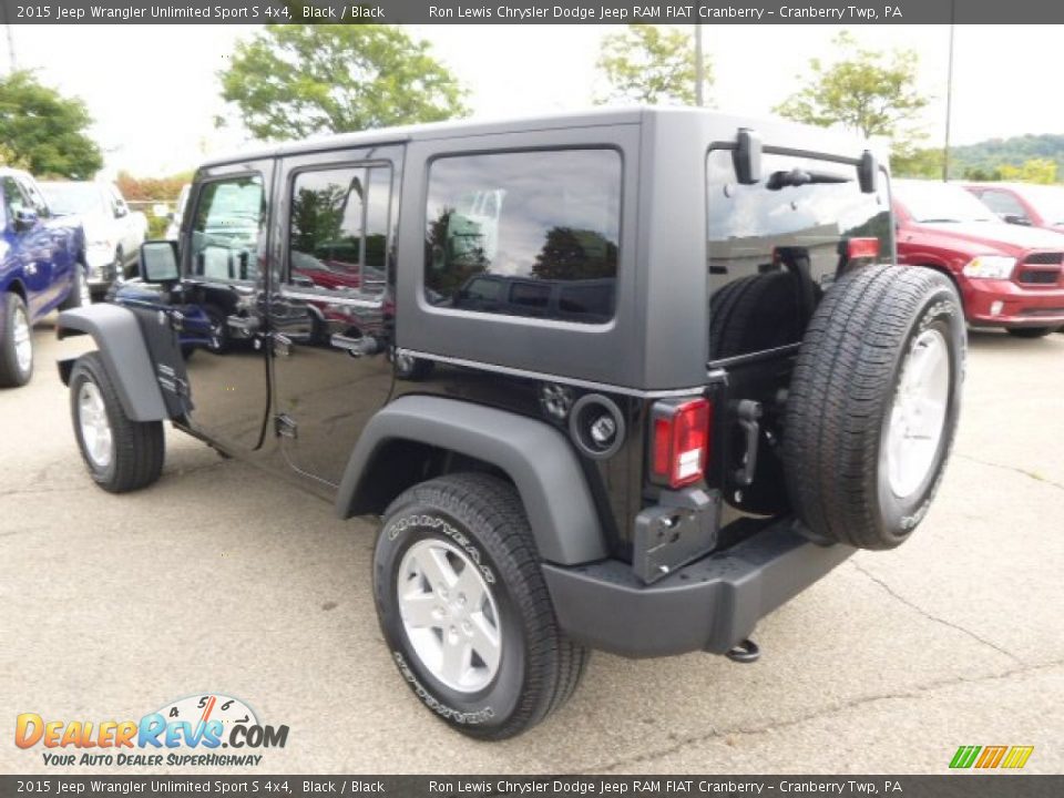 2015 Jeep Wrangler Unlimited Sport S 4x4 Black / Black Photo #9