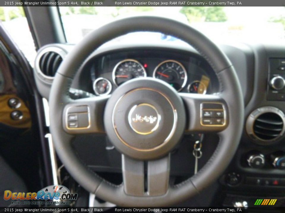 2015 Jeep Wrangler Unlimited Sport S 4x4 Black / Black Photo #21