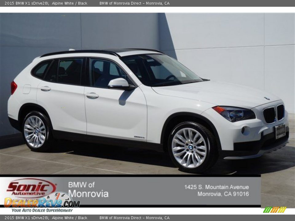 2015 BMW X1 sDrive28i Alpine White / Black Photo #1