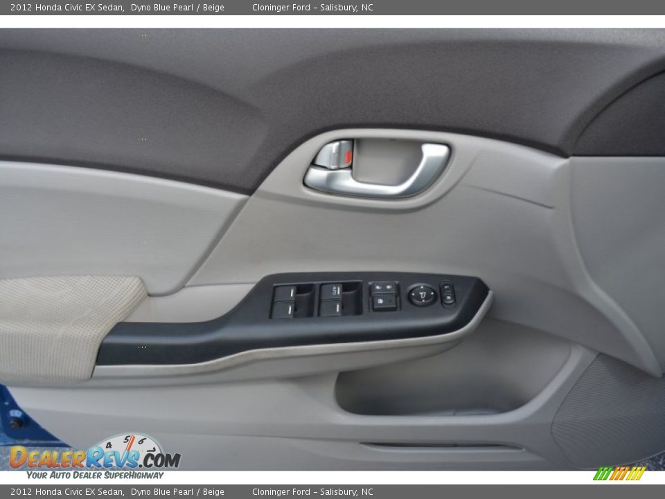 2012 Honda Civic EX Sedan Dyno Blue Pearl / Beige Photo #8