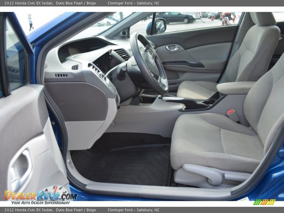 2012 Honda Civic EX Sedan Dyno Blue Pearl / Beige Photo #9