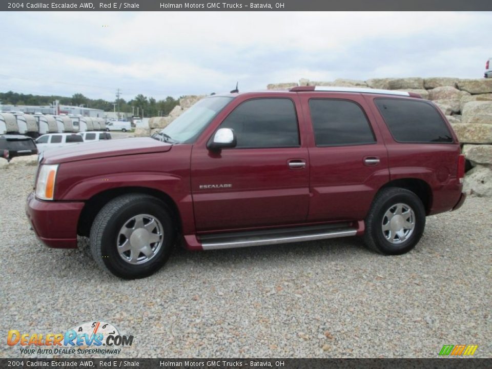 2004 Cadillac Escalade AWD Red E / Shale Photo #3