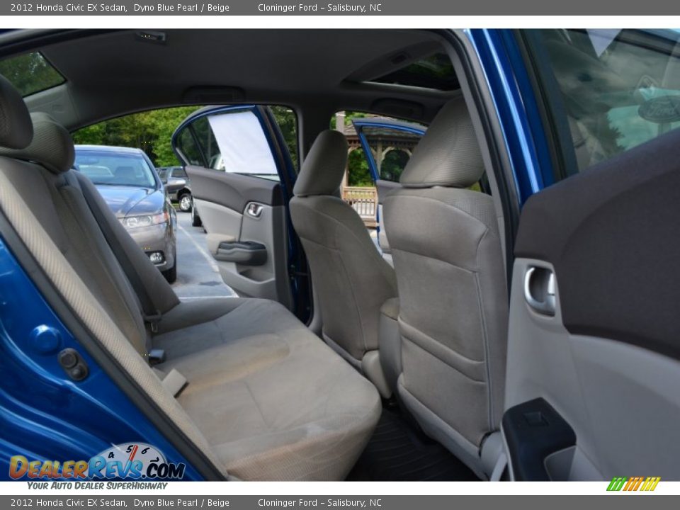 2012 Honda Civic EX Sedan Dyno Blue Pearl / Beige Photo #13