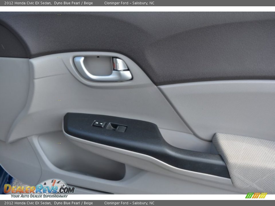 2012 Honda Civic EX Sedan Dyno Blue Pearl / Beige Photo #14