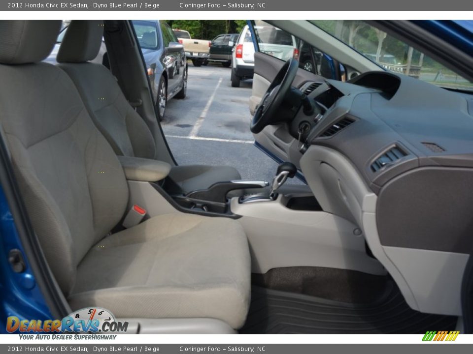 2012 Honda Civic EX Sedan Dyno Blue Pearl / Beige Photo #15