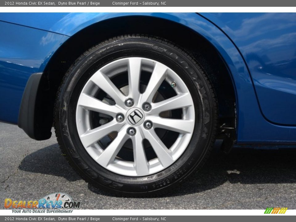 2012 Honda Civic EX Sedan Dyno Blue Pearl / Beige Photo #16