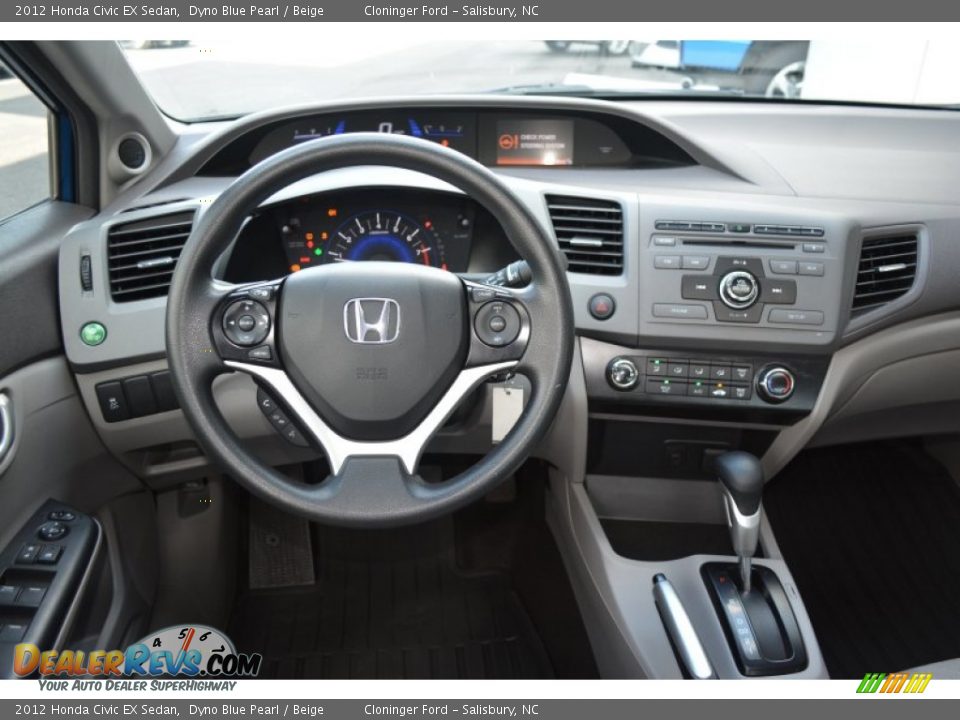 2012 Honda Civic EX Sedan Dyno Blue Pearl / Beige Photo #17
