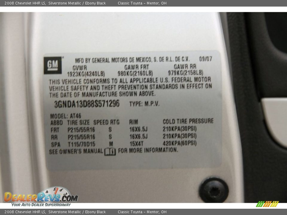 2008 Chevrolet HHR LS Silverstone Metallic / Ebony Black Photo #17