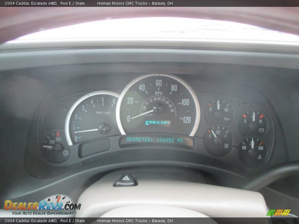 2004 Cadillac Escalade AWD Red E / Shale Photo #14