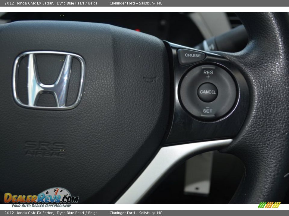 2012 Honda Civic EX Sedan Dyno Blue Pearl / Beige Photo #25