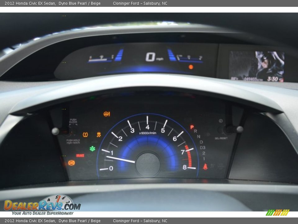 2012 Honda Civic EX Sedan Dyno Blue Pearl / Beige Photo #26